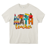 Cream math teacher Heavy Core Tee - NancyCooperArtShop