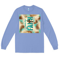 Colony Blue faith with cross Long Sleeve Tee - TumblerDesignByShophia
