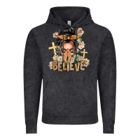 Gray Hair Believe Praying Caucasian Messy Bun Vintage Hoodie | Teevron