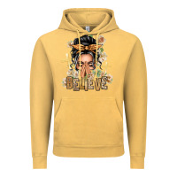 Vintage Mustard Gray Hair Believe Praying Caucasian Messy Bun Vintage Hoodie - texasbilliewilder