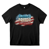 Black America america Heavy Core Tee - NancyCooperArtShop