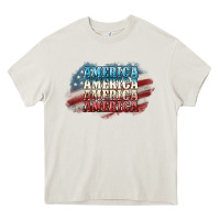 Cream America america Heavy Core Tee - NancyCooperArtShop