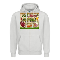 Eat Sleep Football Repeat Tumbler Zipper Hoodie | Teevron
