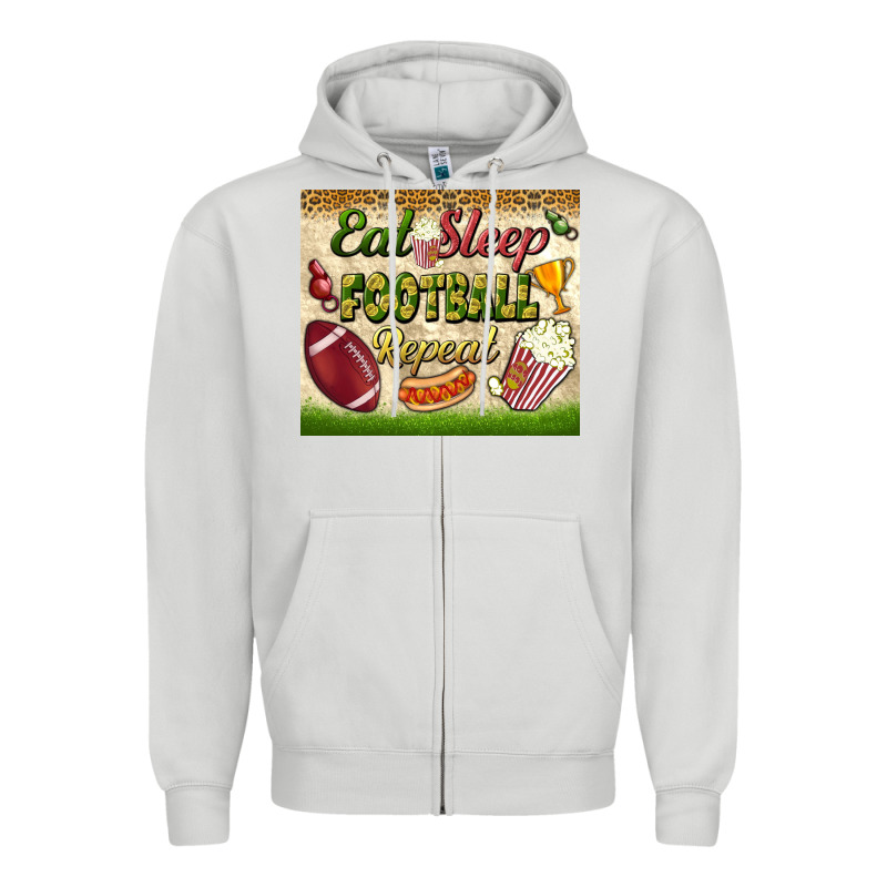 Eat Sleep Football Repeat Tumbler Zipper Hoodie by BundleAndBundleShop | Teevron