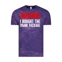 Cloud Purple Mens Warning I Bought The Drink Package Cruise Shirts [Men] Vintage Tee - trangStudio