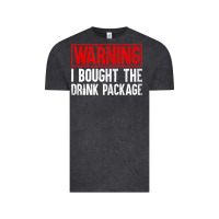 Vintage Black Mens Warning I Bought The Drink Package Cruise Shirts [Men] Vintage Tee - trangStudio
