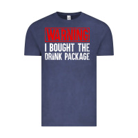 Vintage Denim Mens Warning I Bought The Drink Package Cruise Shirts [Men] Vintage Tee - trangStudio