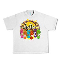 Lunar Rock hello summer with flip flops Urban Heavy Tee - NancyCooperArtShop