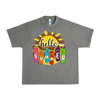 Tornado hello summer with flip flops Urban Heavy Tee - NancyCooperArtShop
