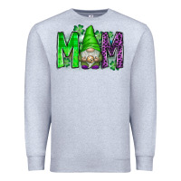 Heather Grey st patricks day mom gnome Premium Sweatshirt - CowhideDigitalArt