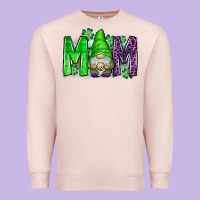 St Patricks Day Mom Gnome Premium Sweatshirt Designed By Cowhidedigitalart