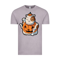 Vintage Zinc cute kawaii maneki neko cat halloween pumpkin costume boys Vintage Tee - trangStudio