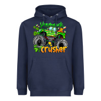 Navy Shamrock Crusher Heavyweight Hoodie - CowhideDigitalArt