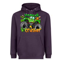 Plum Shamrock Crusher Heavyweight Hoodie - CowhideDigitalArt