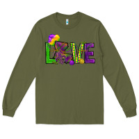 Army Green Love Louisiana Long Sleeve Tee - HowdyJamesFarm