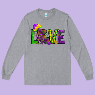 Love Louisiana Long Sleeve Tee Designed By Howdyjamesfarm