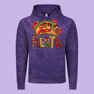 Taco Fiesta Vintage Hoodie Designed By Texasbilliewilder