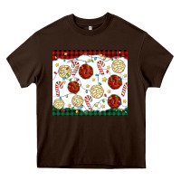 Chocolate Brown christmas conchas Heavy Core Tee - MaliasSmallBusiness