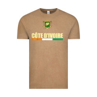 Vintage Coffee Cote d_Ivoire National Flag Ivory Coast Coat Of Arms Gift Vintage Tee - trangStudio