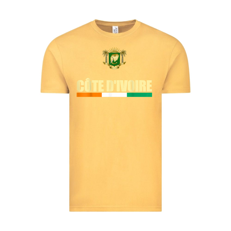 Cote D_ivoire National Flag Ivory Coast Coat Of Arms Gift Vintage Tee by trangStudio | Teevron