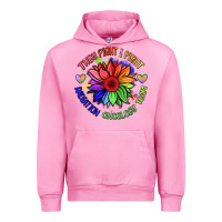Fuchsia Pink oncology team sunflower malia Urban Hoodie - BarkalooDesign