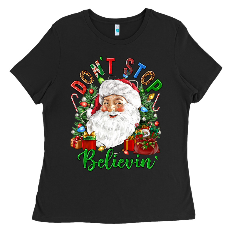 Don't Stop Believin' Ladies Tee by NancyCooperArtShop | Teevron