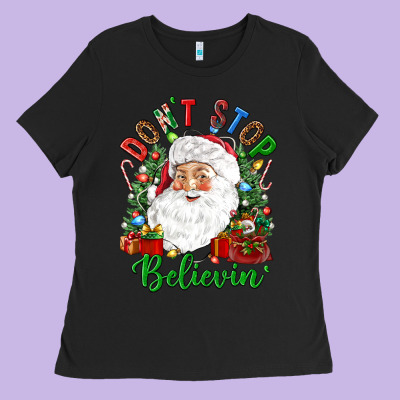 Don't Stop Believin' Ladies Tee Designed By Nancycooperartshop