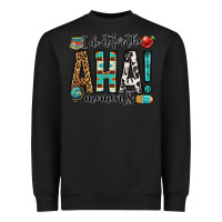 Black i do it for the aha moments teacher Heavyweight Sweatshirt - OliviaCreatesArt