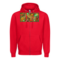 Red western sunflower and american football license  plate Zipper Hoodie - BundleAndBundleShop