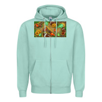 Seafoam western sunflower and american football license  plate Zipper Hoodie - BundleAndBundleShop