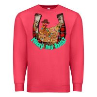 Cardinal horseshoe chicken Premium Sweatshirt - CowhideDigitalArt