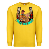 Lemon horseshoe chicken Premium Sweatshirt - CowhideDigitalArt