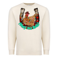Sandshell horseshoe chicken Premium Sweatshirt - CowhideDigitalArt
