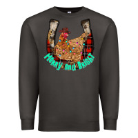 Smoke horseshoe chicken Premium Sweatshirt - CowhideDigitalArt