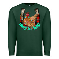 Sports Green horseshoe chicken Premium Sweatshirt - CowhideDigitalArt