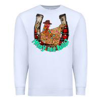 White horseshoe chicken Premium Sweatshirt - CowhideDigitalArt