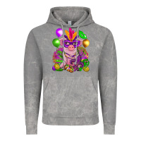Cloud Rock Mardi Gras pig Vintage Hoodie - NancyCooperArtShop