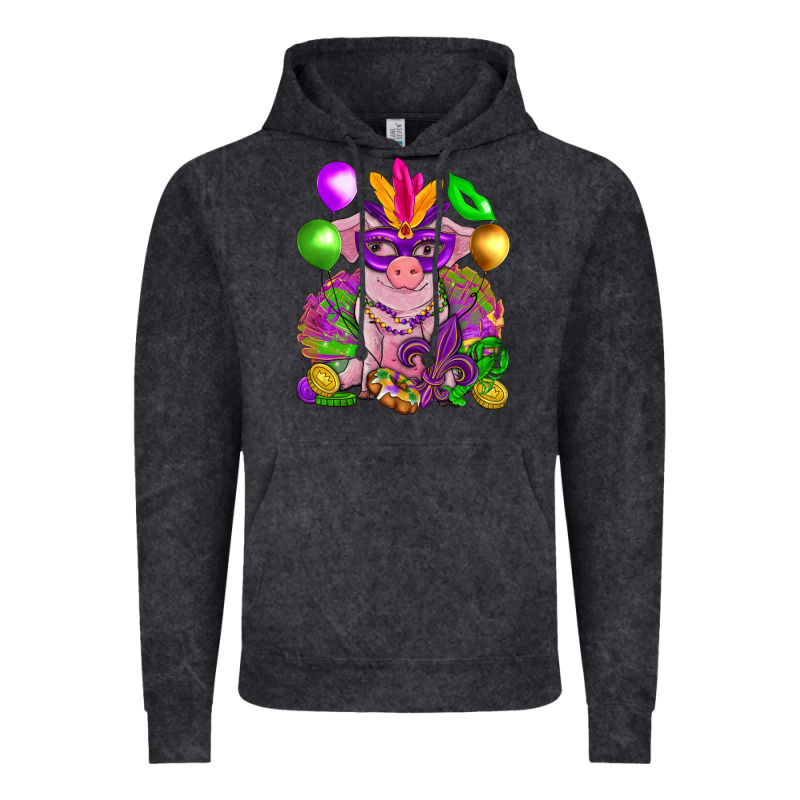 Mardi Gras Pig Vintage Hoodie by NancyCooperArtShop | Teevron