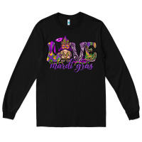 Black Love Mardi Gras with gnome Long Sleeve Tee - HowdyJamesFarm