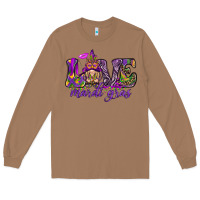 Toasted Coconut Love Mardi Gras with gnome Long Sleeve Tee - HowdyJamesFarm