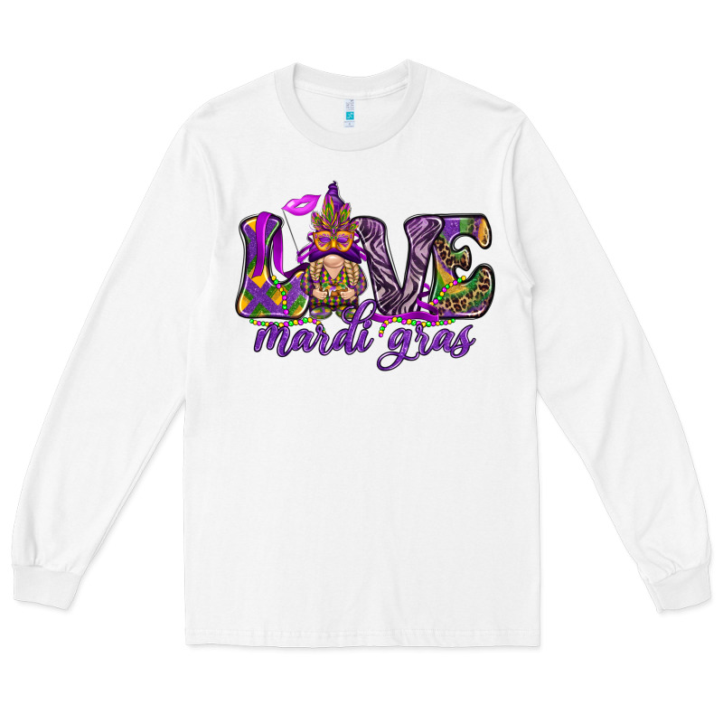 Love Mardi Gras With Gnome Long Sleeve Tee by HowdyJamesFarm | Teevron