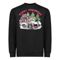 Black merry christmas gnomies Heavyweight Sweatshirt - FaDigitalArtStudio