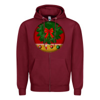 Burgundy christmas Zipper Hoodie - BundleAndBundleShop
