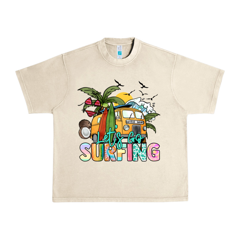 Let's Go Surfing Urban Heavy Tee by NancyCooperArtShop | Teevron