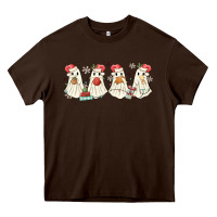 Chocolate Brown pantasmas mexican christmas ghosts Heavy Core Tee - MaliasSmallBusiness
