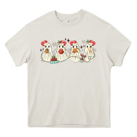 Cream pantasmas mexican christmas ghosts Heavy Core Tee - MaliasSmallBusiness