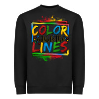 Black color outside the lines autism Heavyweight Sweatshirt - OliviaCreatesArt
