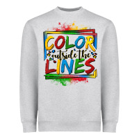 Heather Grey color outside the lines autism Heavyweight Sweatshirt - OliviaCreatesArt