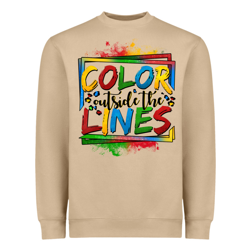 Color Outside The Lines Autism Heavyweight Sweatshirt by OliviaCreatesArt | Teevron