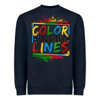 Navy color outside the lines autism Heavyweight Sweatshirt - OliviaCreatesArt